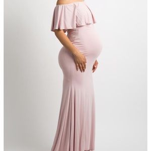 Pink blush maternity dress
